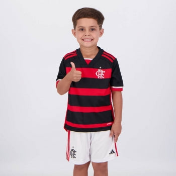 Conjunto Infantil Flamengo Home 24/25 - Vermelho