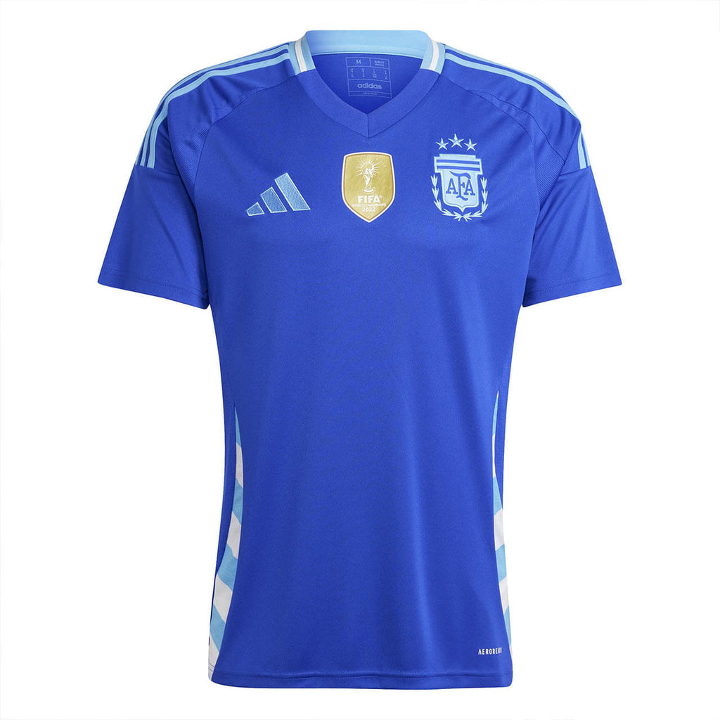 Camisa Seleção Argentina Away 2024 Torcedor Adidas  Masculina - Azul + Patch de Campeão