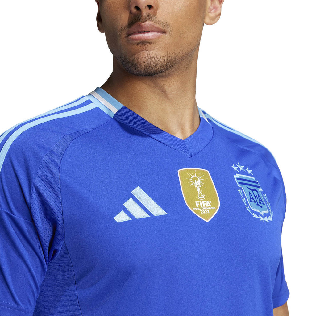 Camisa Seleção Argentina Away 2024 Torcedor Adidas  Masculina - Azul + Patch de Campeão