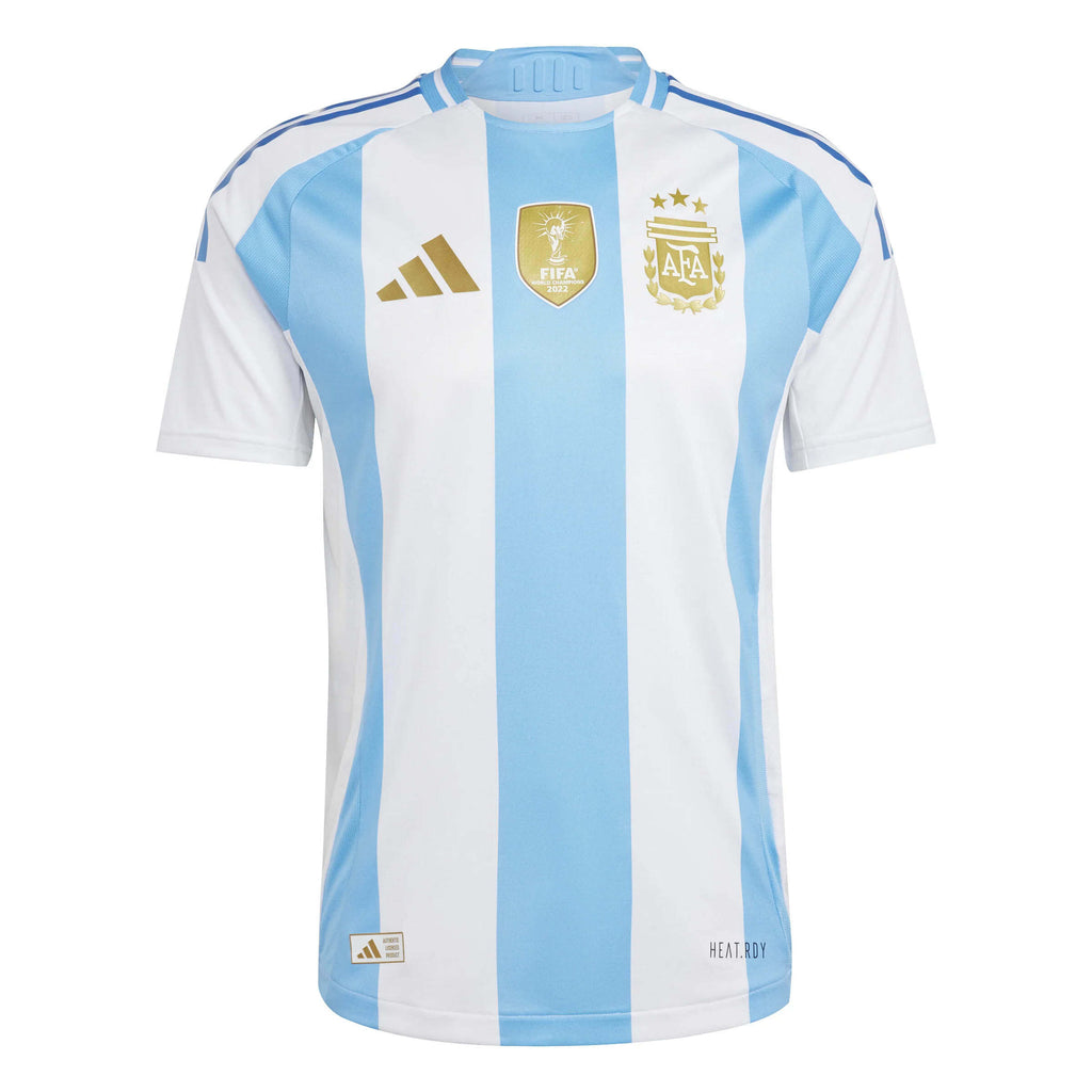 Camisa Seleção Argentina Home 2024 Torcedor Adidas  Masculina - Azul + Patch de Campeão