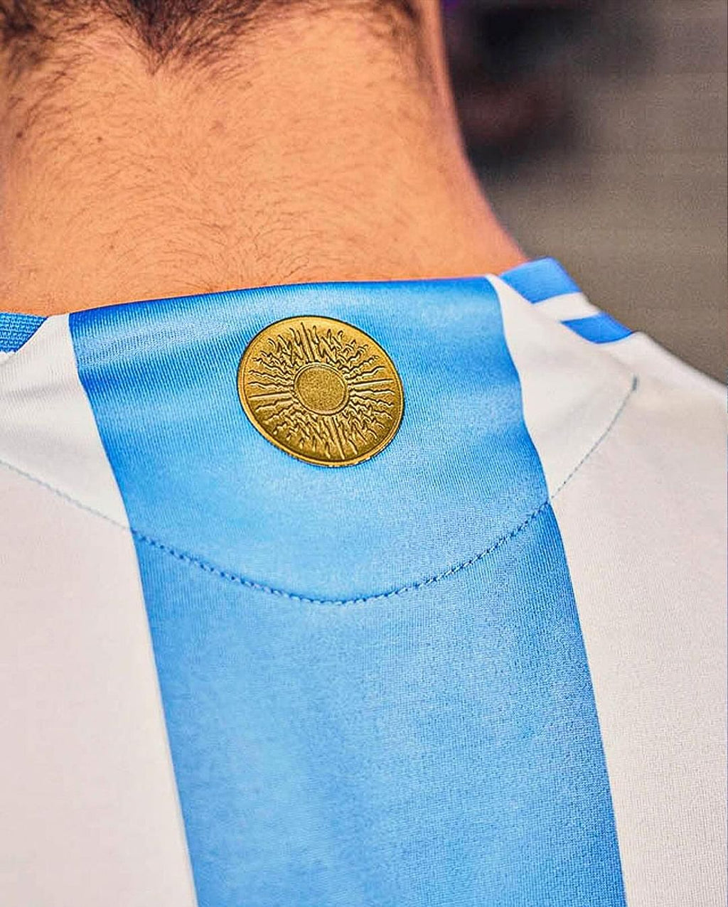 Camisa Seleção Argentina Home 2024 Torcedor Adidas  Masculina - Azul + Patch de Campeão