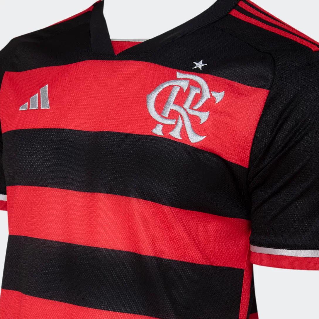 Camisa Flamengo Home 24/25 s/n° Torcedor - Preto e vermelho