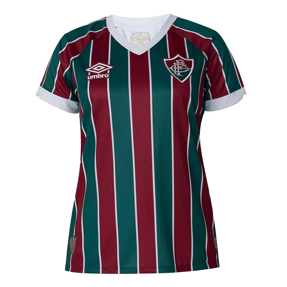 Camisa Fluminense Home 23/24 s/n° Torcedor Feminina - Tricolor