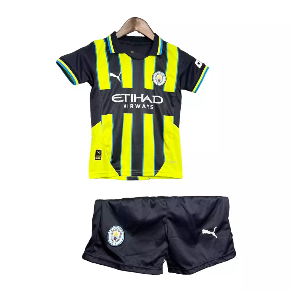 Conjunto Infantil Manchester City II 24/25 - Amarela