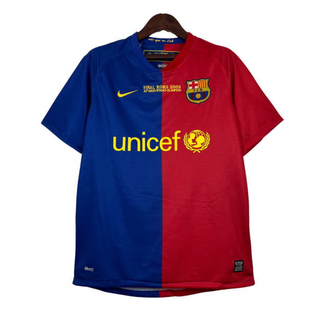 Camisa Barcelona Retrô Home 2008/09 Torcedor Nike Masculina - Azul