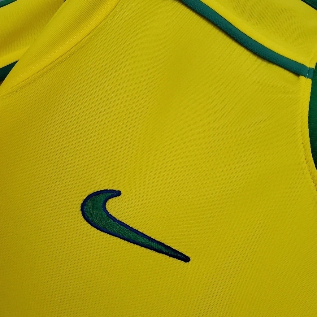 Camisa Seleção Brasileira Retrô Home 1998 Torcedor Nike Masculina - Amarela