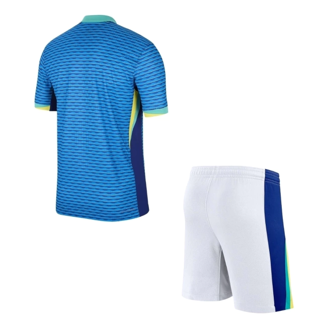 Conjunto Infantil Brasil Away 2024 - Azul