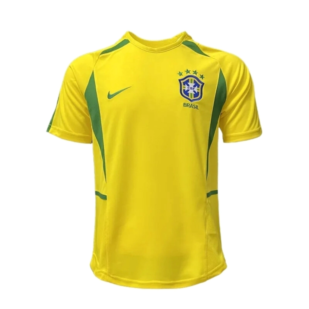 Camisa Seleção Brasileira Retrô Home 2002 Torcedor Nike Masculina - Amarela