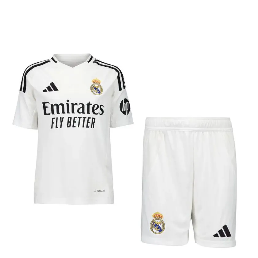 Conjunto Infantil Real Madrid Home 24/25 - Branco