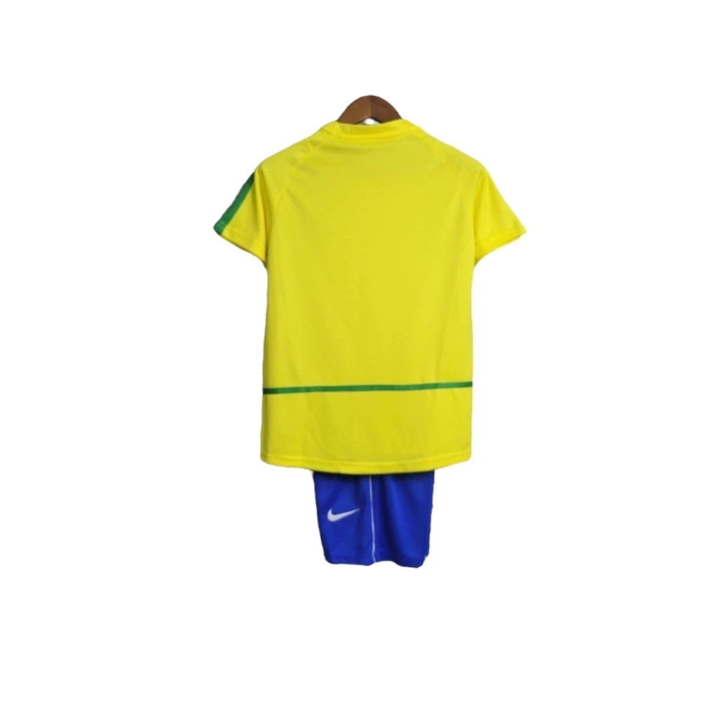 Conjunto Infantil Brasil Home Retrô 2002- Amarela