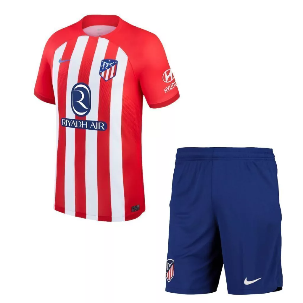 Conjunto Infantil Atlético de Madrid Home 23/24 - Vermelho