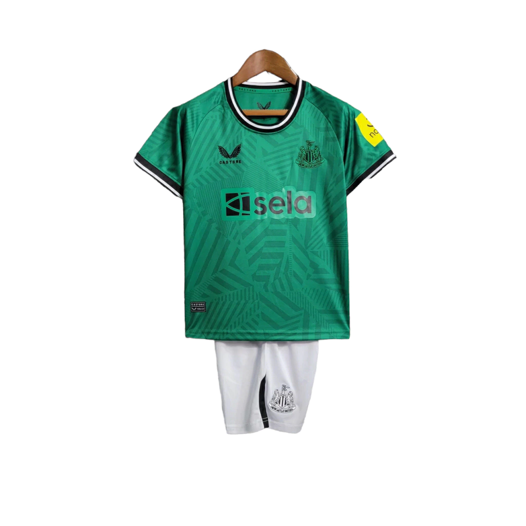 Conjunto Infantil Newcastle Away 23/24 - Verde