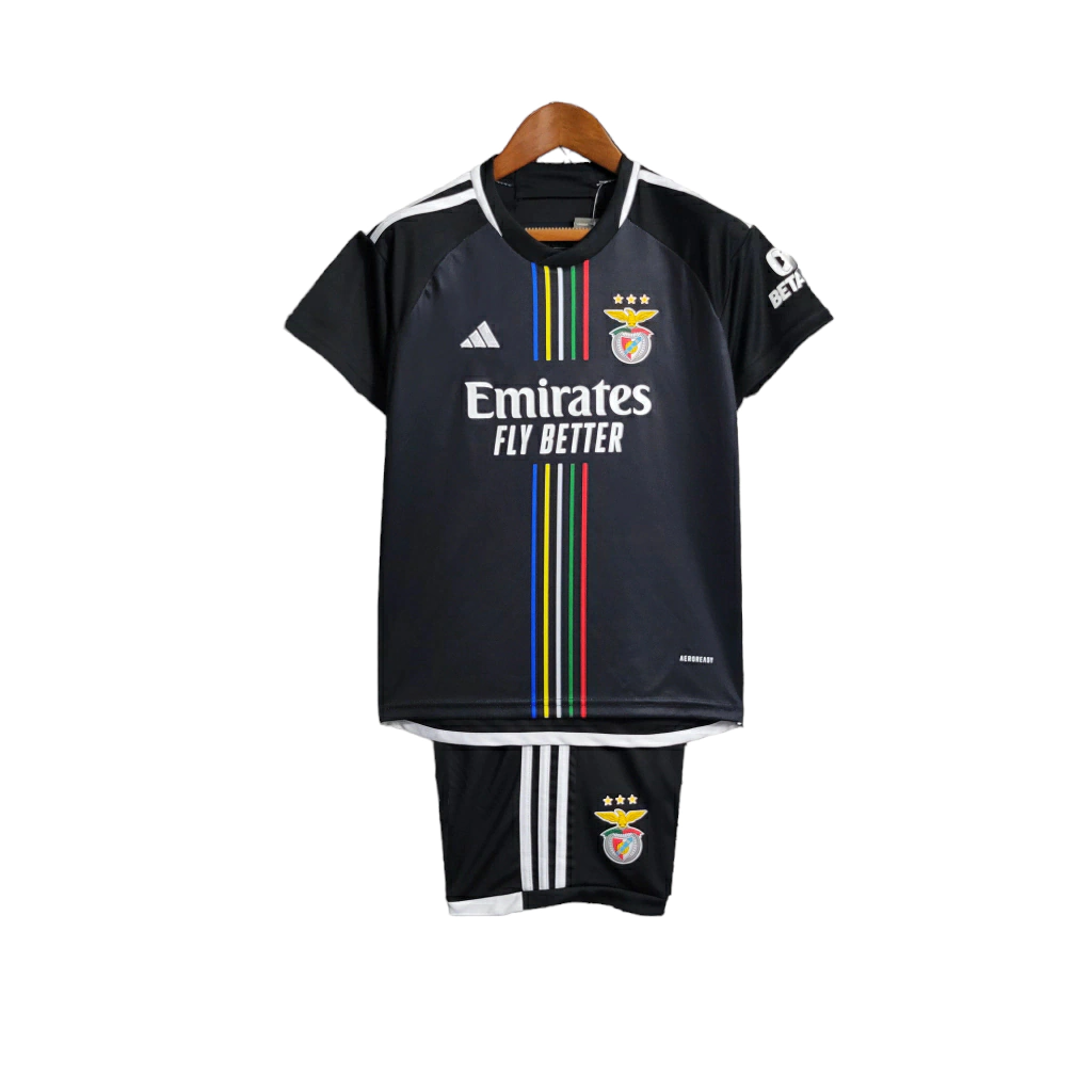 Conjunto Infantil Benfica Away 23/24 - Preta