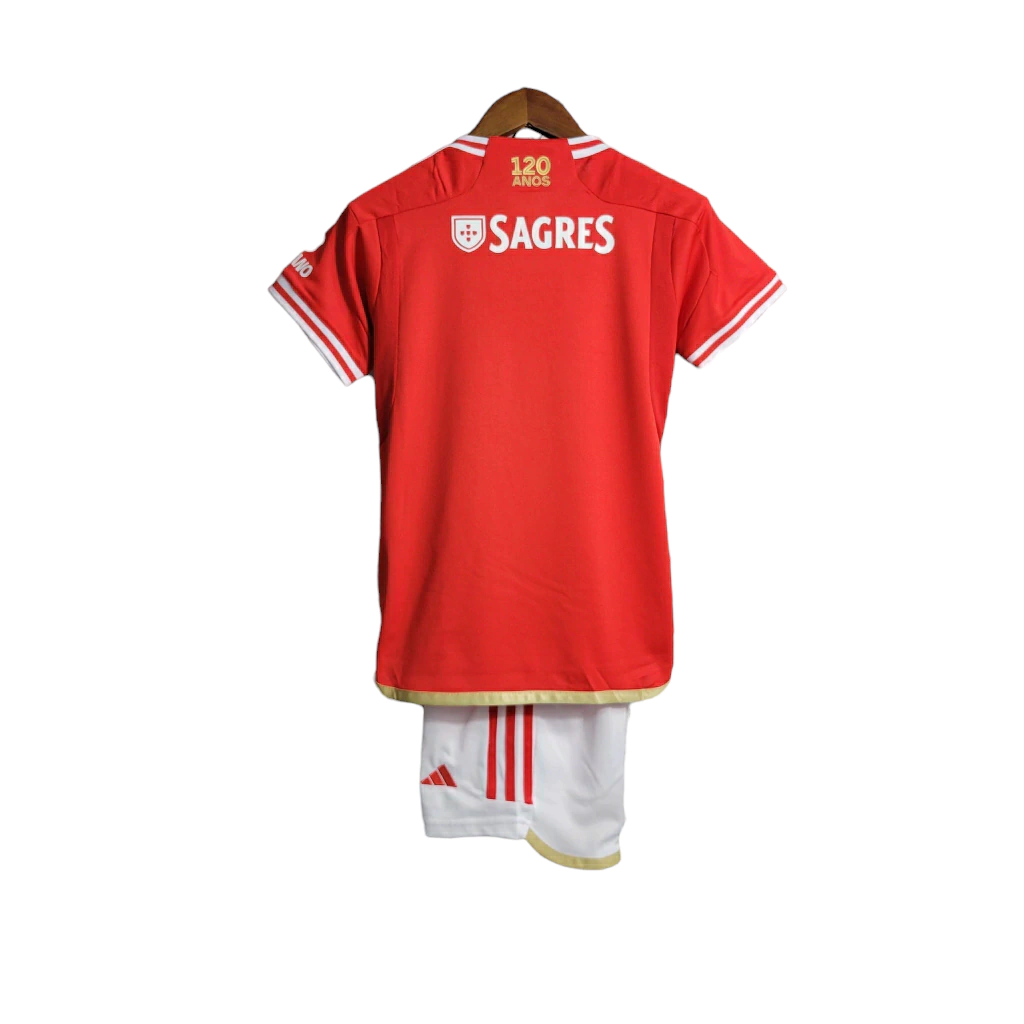 Conjunto Infantil Benfica Home 23/24 - Vermelha e Branca