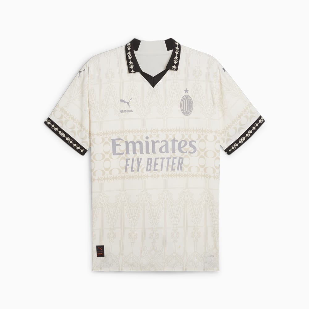 Camisa Milan x Pleasures "Luz e Trevas" 24/25 Torcedor Masculino - Branca