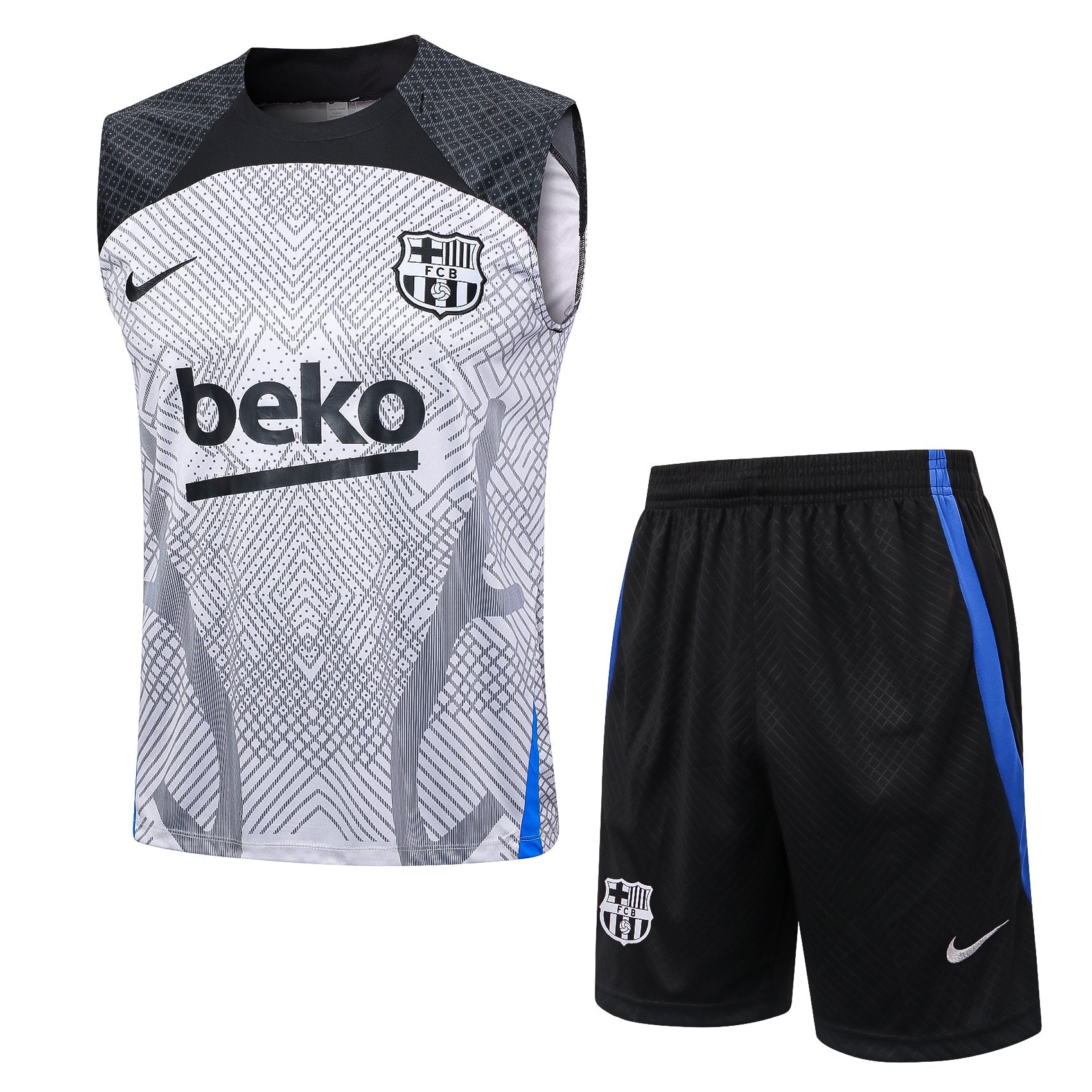 Conjunto Regata Barcelona - Cinza e Preto