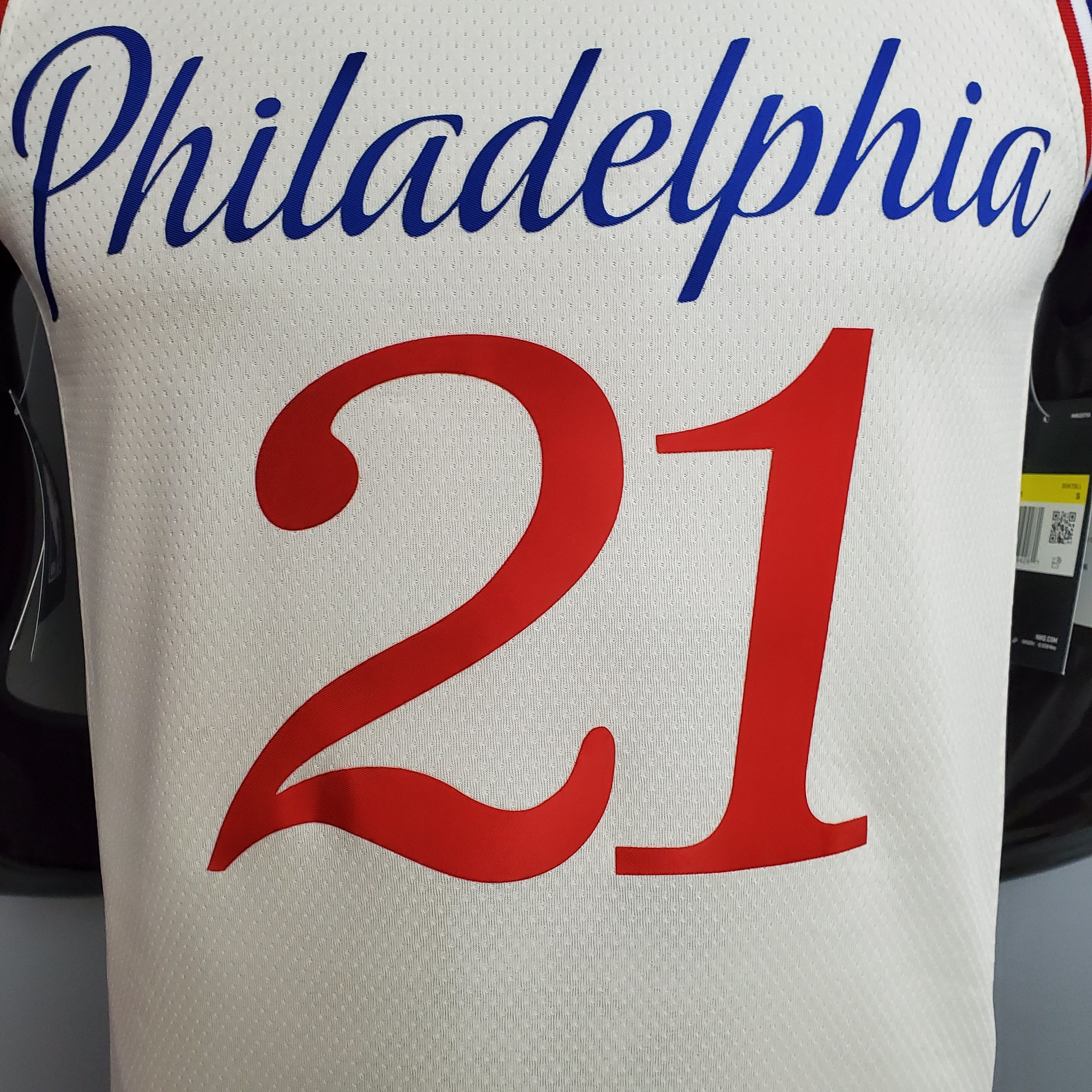 Regata NBA Philadelphia 76ers - Joel Embiid #21 Edição Limitada Bege