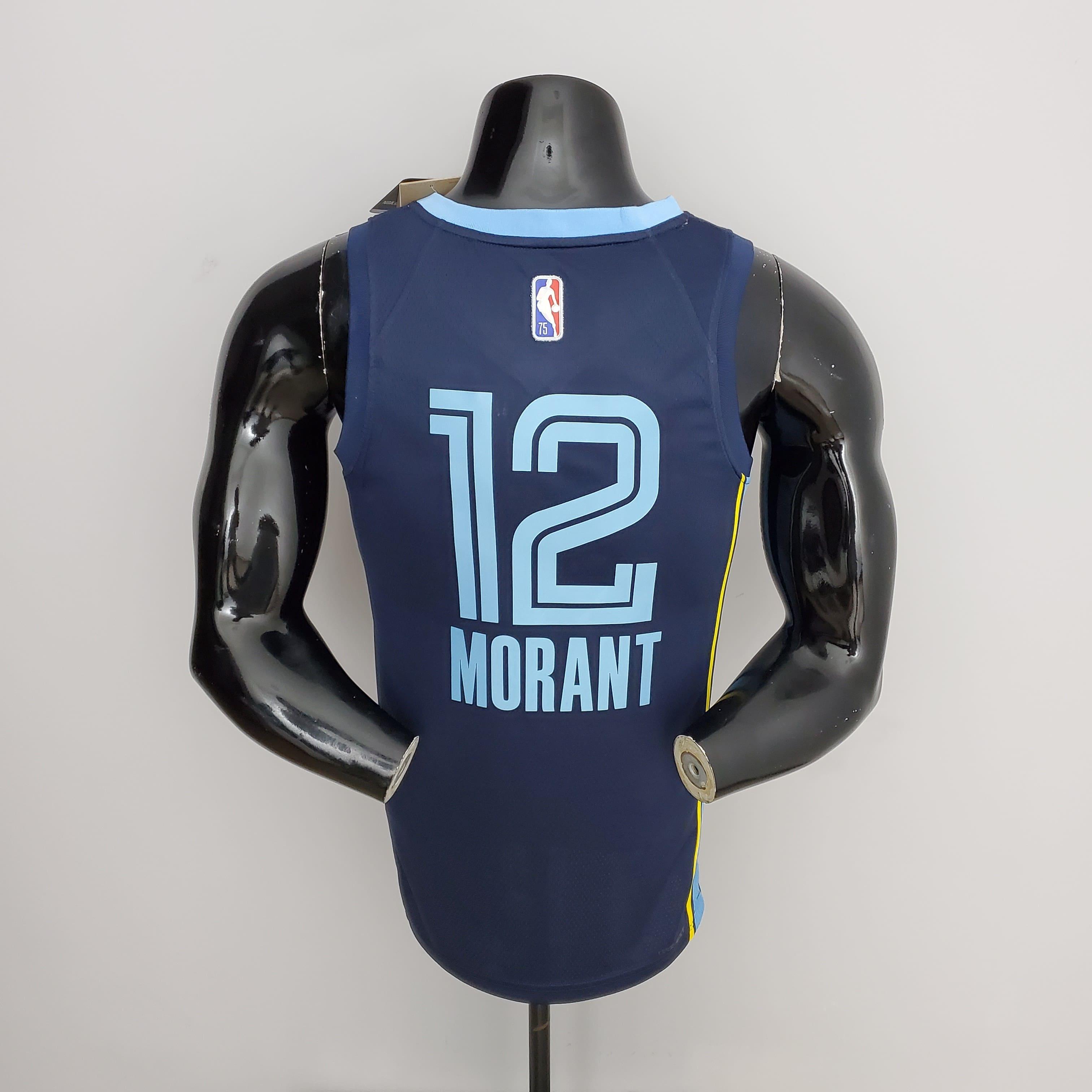 Regata NBA Memphis Grizzlies - Ja Morant #12 Navy Blue - ResPeita Sports 