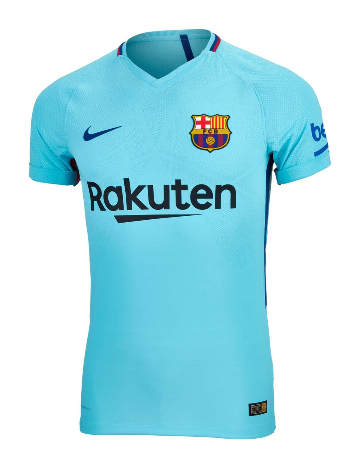 Camisa Barcelona Retrô Away 2017/18 Torcedor Nike Masculina - Azul