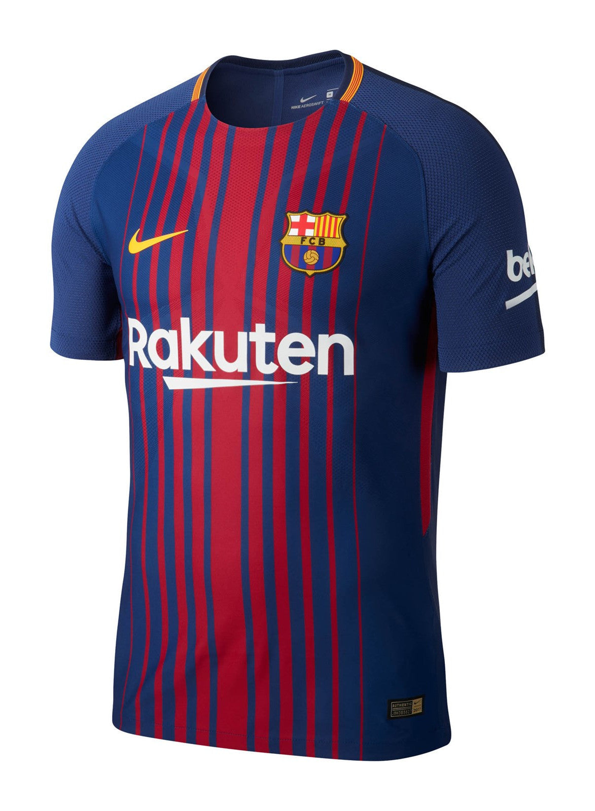 Camisa Barcelona Retrô Home 2017/18 Torcedor Nike Masculina - Azul