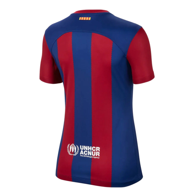 Camisa Barcelona Home 23/24 s/n° Torcedor Nike Feminina - Azul e Grená