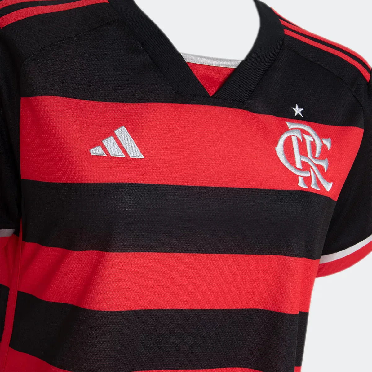 Camisa Flamengo Home 24/25 s/n° Torcedor Feminina - Preto e vermelho