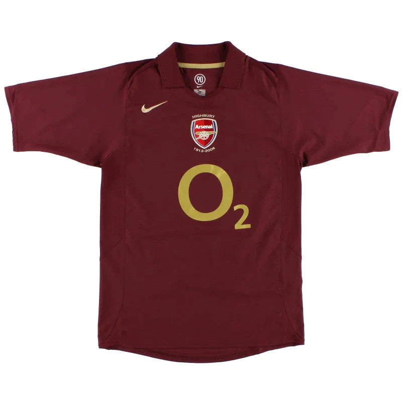 Camisa Arsenal Retrô Home 2005/06 Torcedor Nike Masculina - Grená