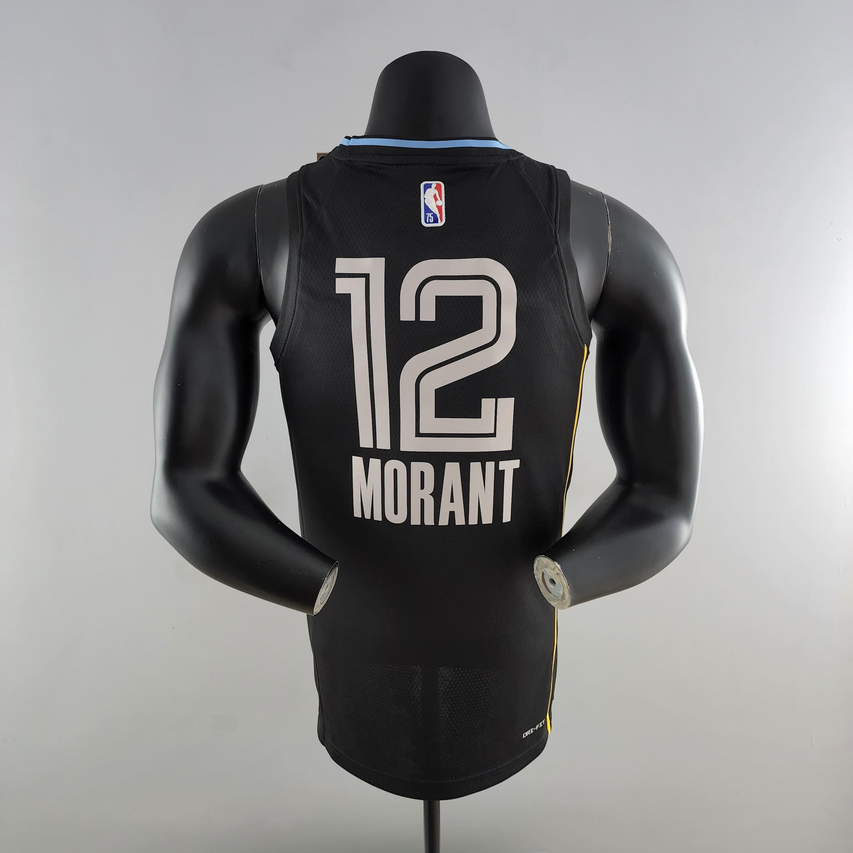 Regata NBA Memphis Grizzlies - Ja Morant #12 Black Honor Edition - ResPeita Sports 