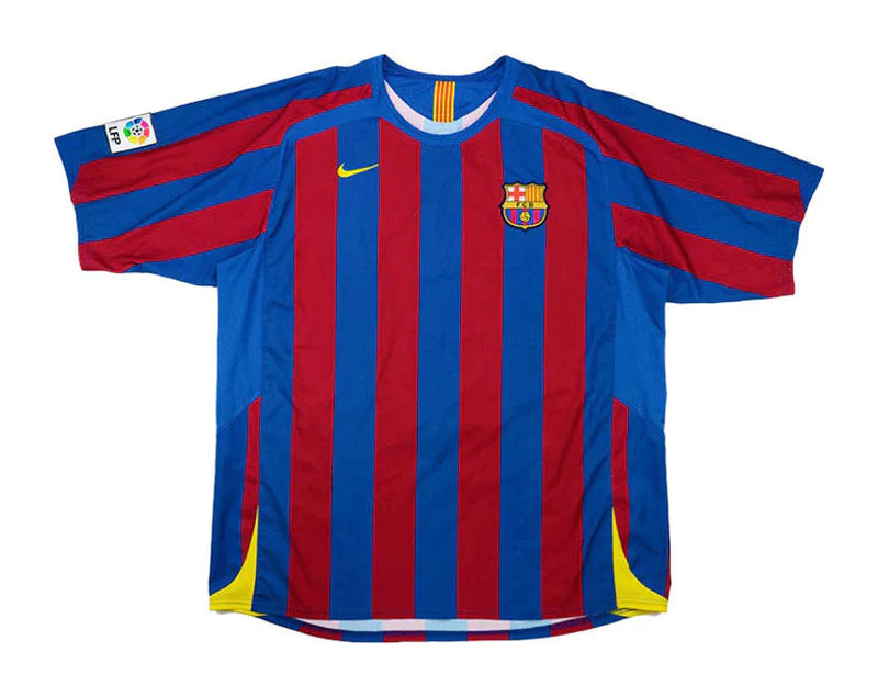 Camisa Barcelona Retrô Home 2005/06 Torcedor Nike Masculina - Azul