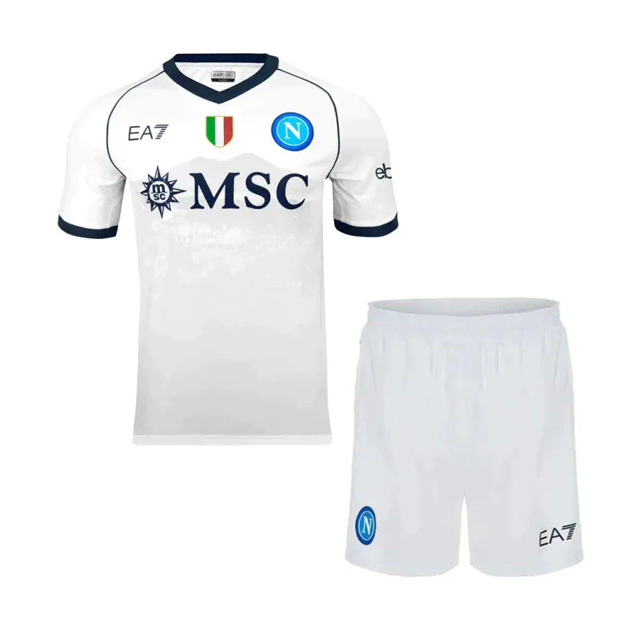 Conjunto Infantil Napoli Away 23/24 - Branco