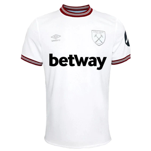 Camisa West Ham Away 23/24 s/n° Torcedor Masculino - Branco